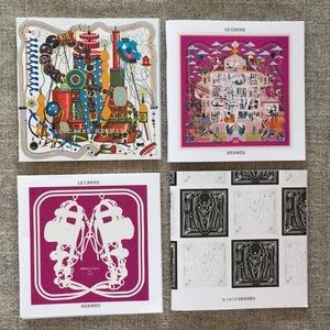 Four Hermes Scarf Booklets/ Catologues